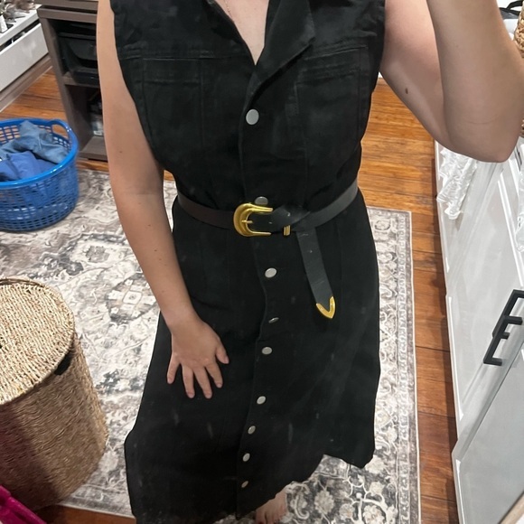 True thick denim midi dress - Picture 8 of 9